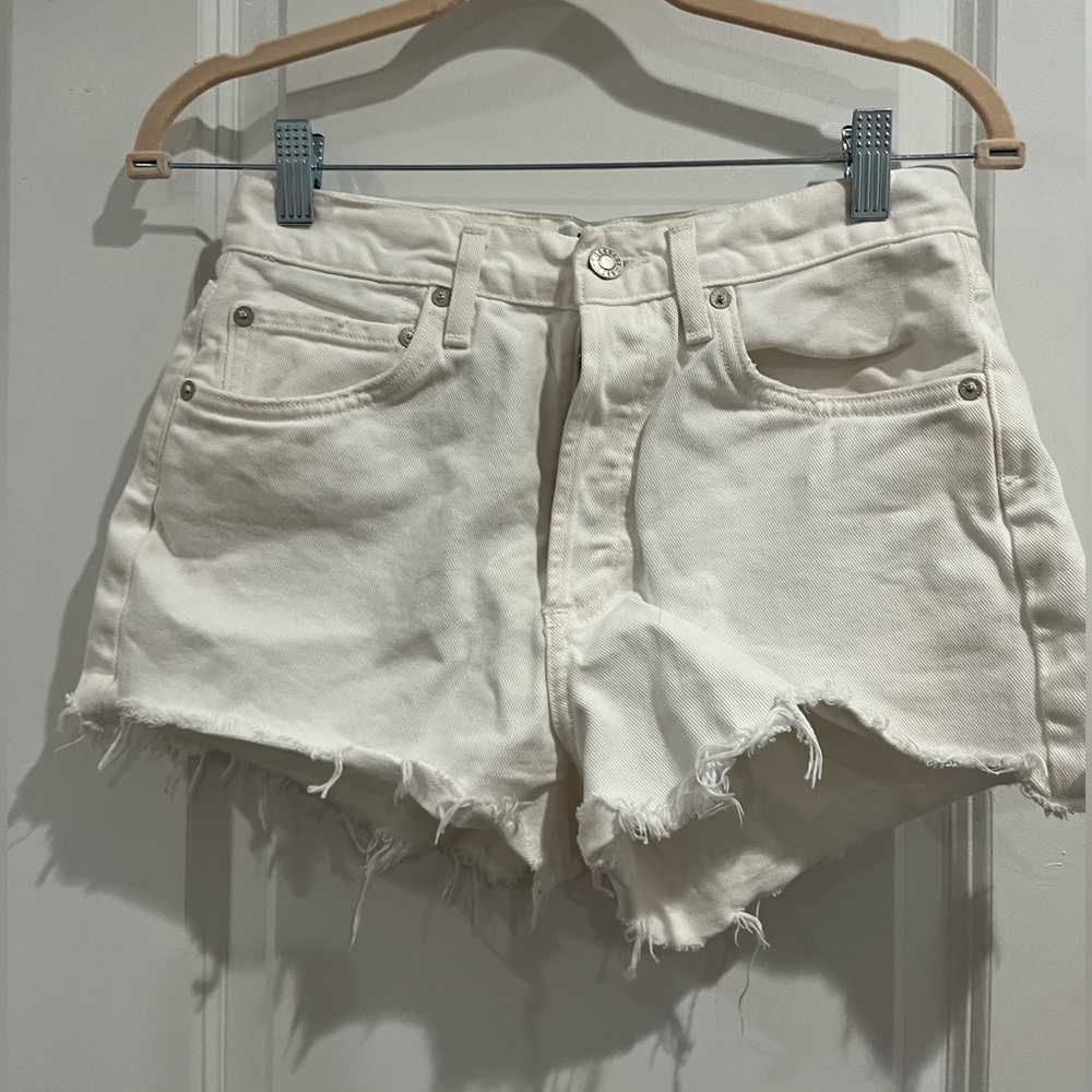 Agolde parker shorts in white